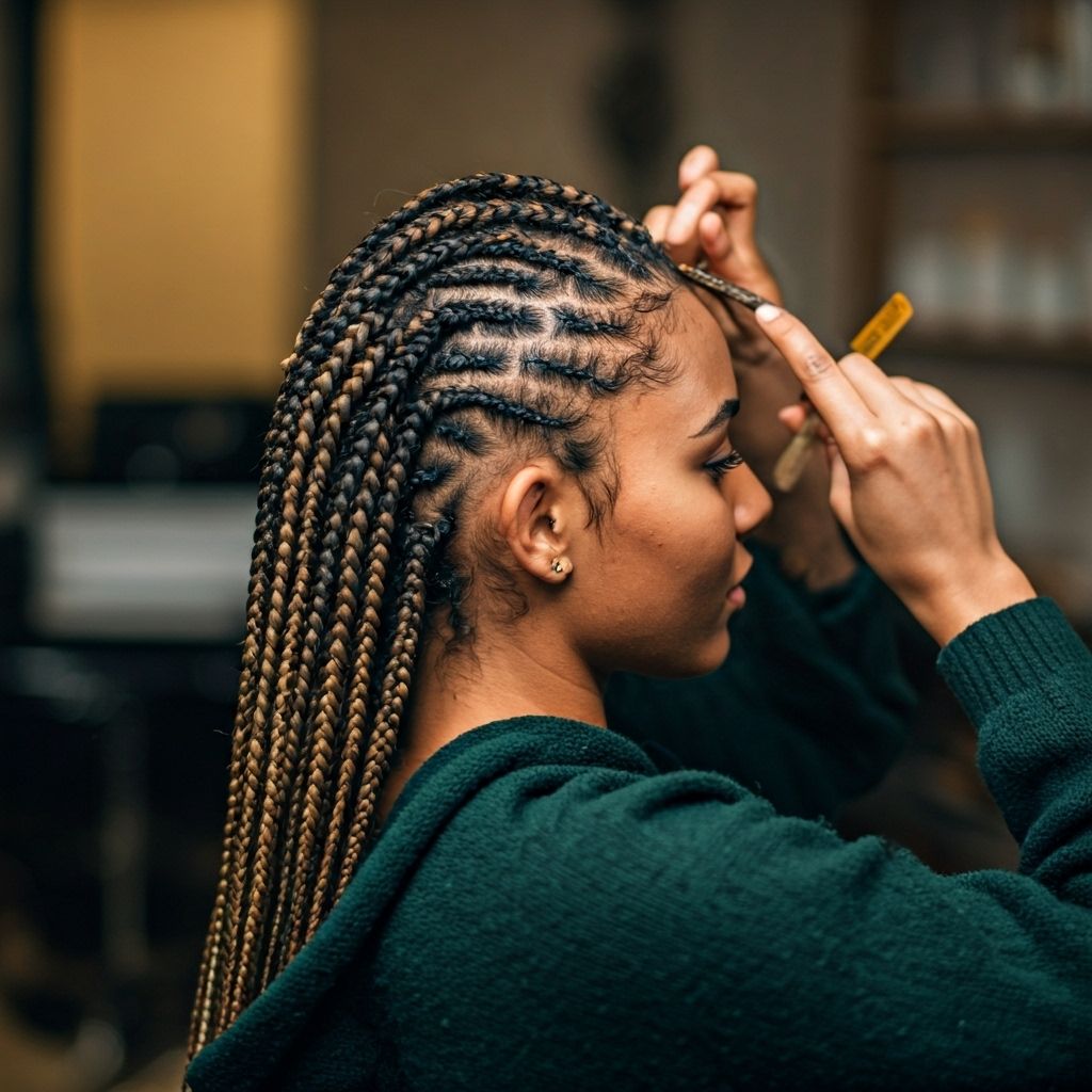 Box Braids Process